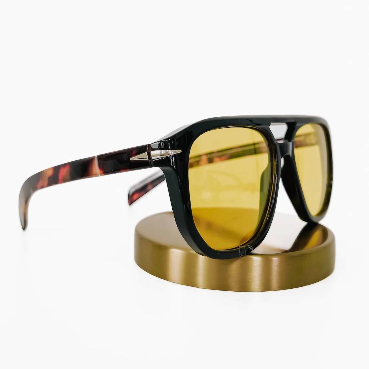 Pretty Simple - Women's Goldie Double Bridge Aviator Sunglasses