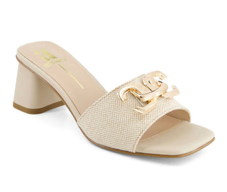 Andrea - Women's Slip On Heeled Sandals