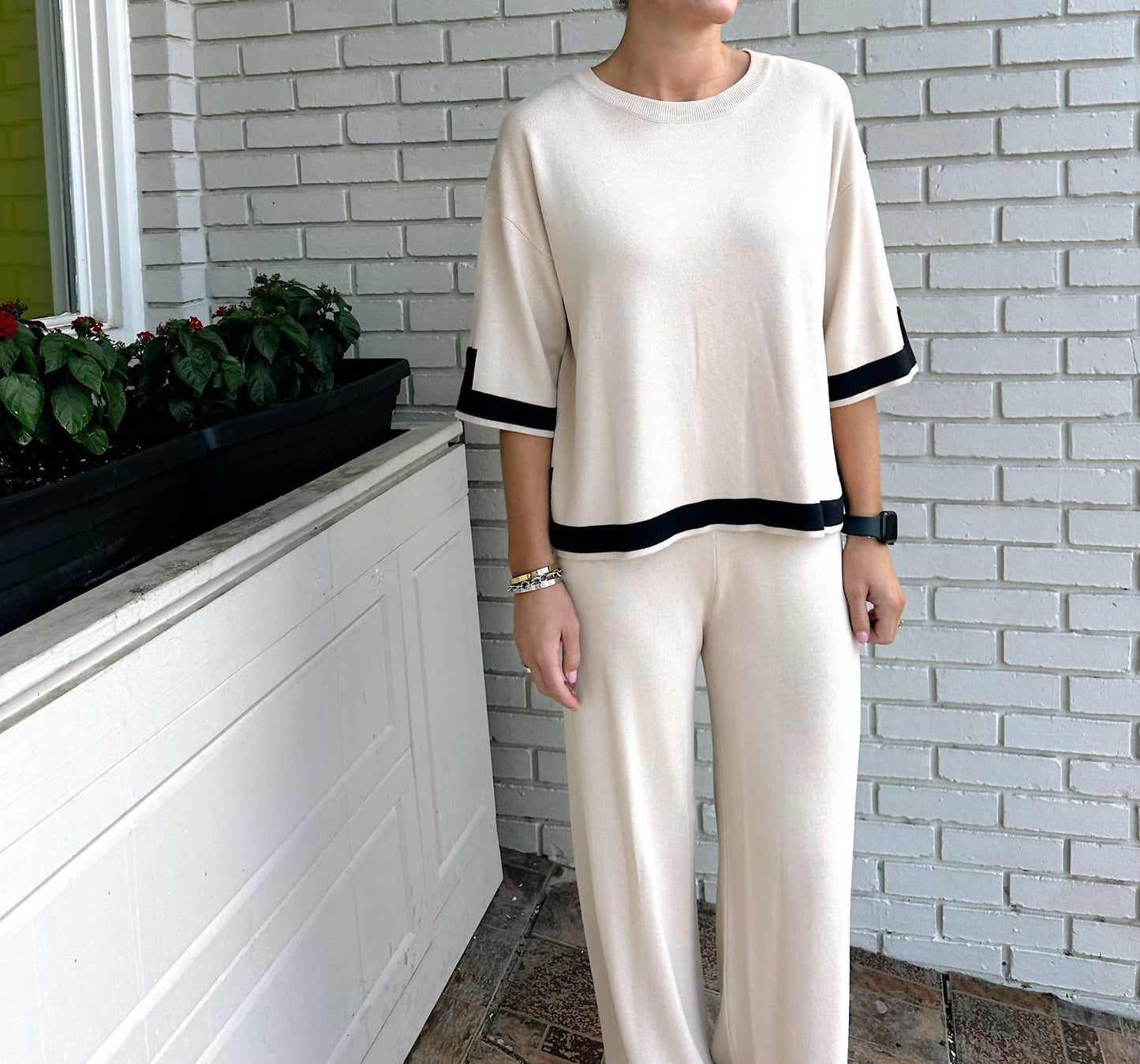 Entro - Getaway Knit Top And Pant Set