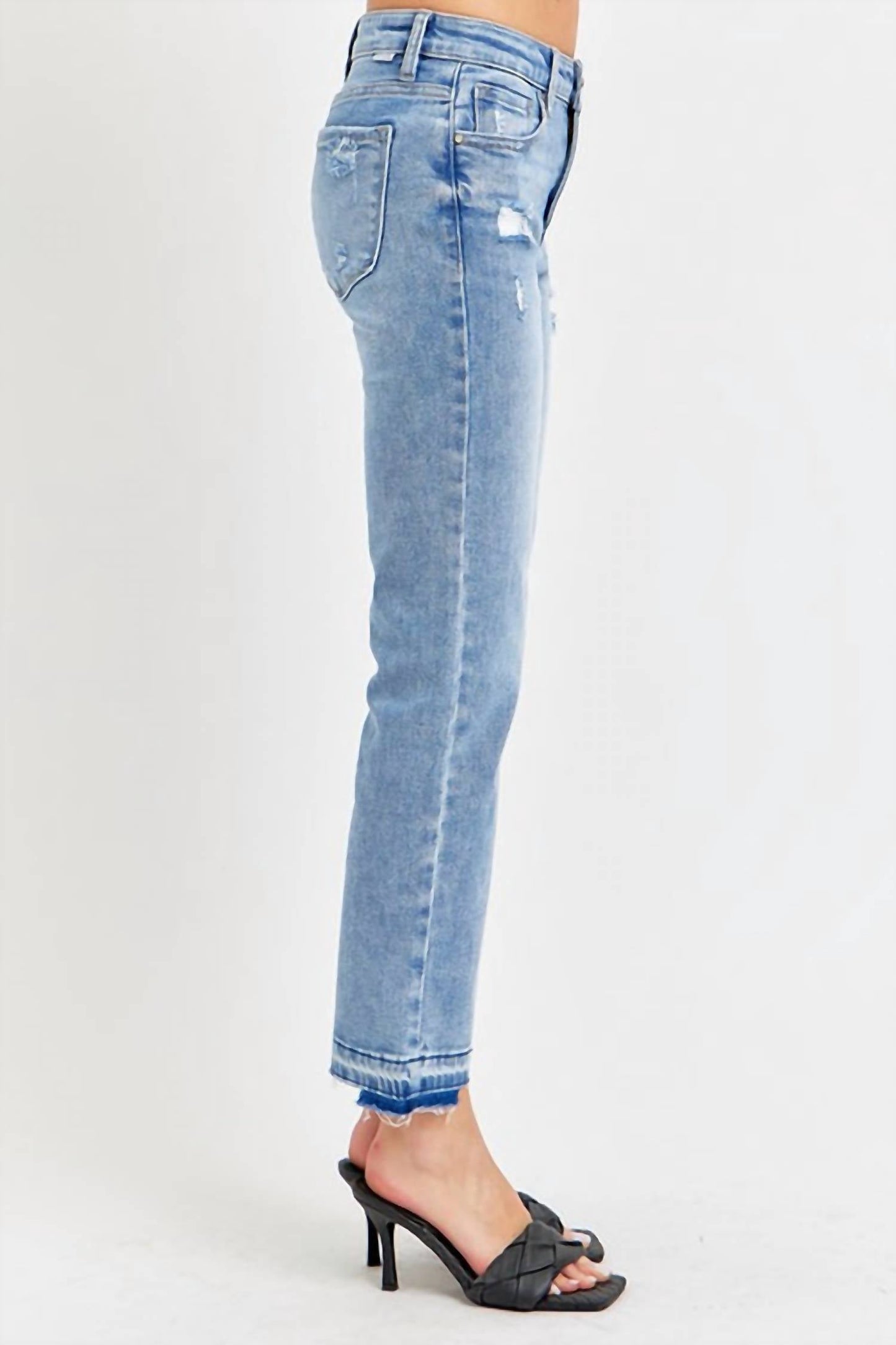 Risen - Mid Rise Light Wash Jeans