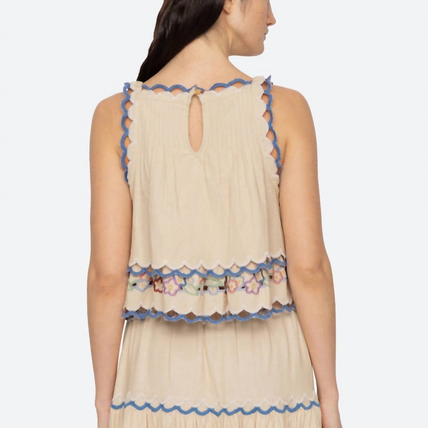 Sea - Melinda Embroidered Tank