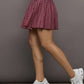 525 America - Pamela Jacquard Waist Pleated Tennis Mini Skirt