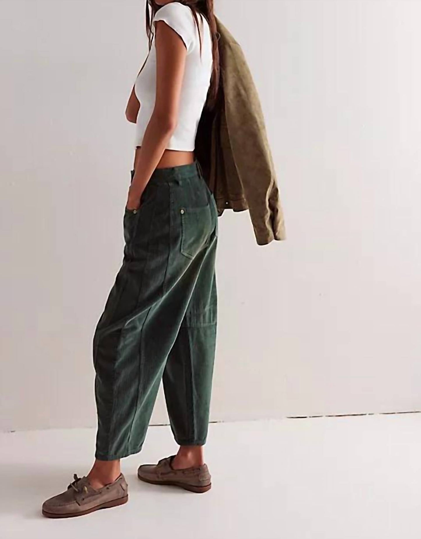Free People - Good Luck Mid-rise Cord Barrel Jean
