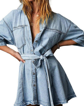 Free People - Jenny Denim Tunic Top