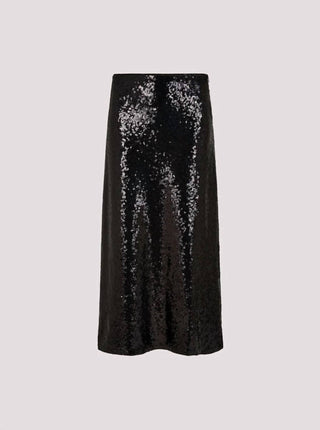 Apricot - Sequin Bias Cut Midi Skirt