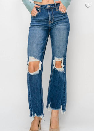 Risen - High Rise Straight Crop Jean