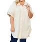 On The Plus Side - Cotton Collar Short Sleeve Kendall Tunic - Plus