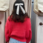 &Merci - Mock Neck Bow Sweater