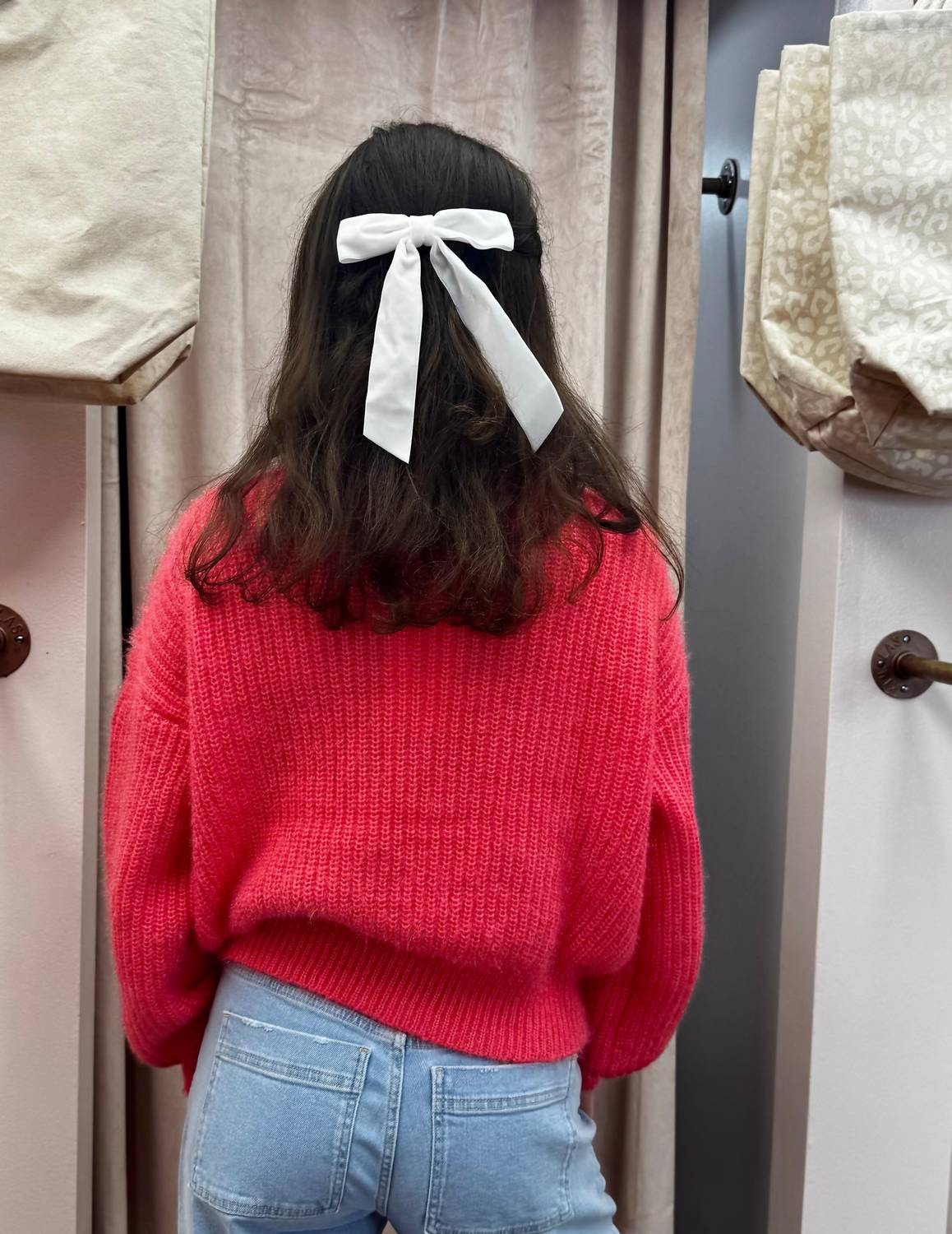 &Merci - Mock Neck Bow Sweater