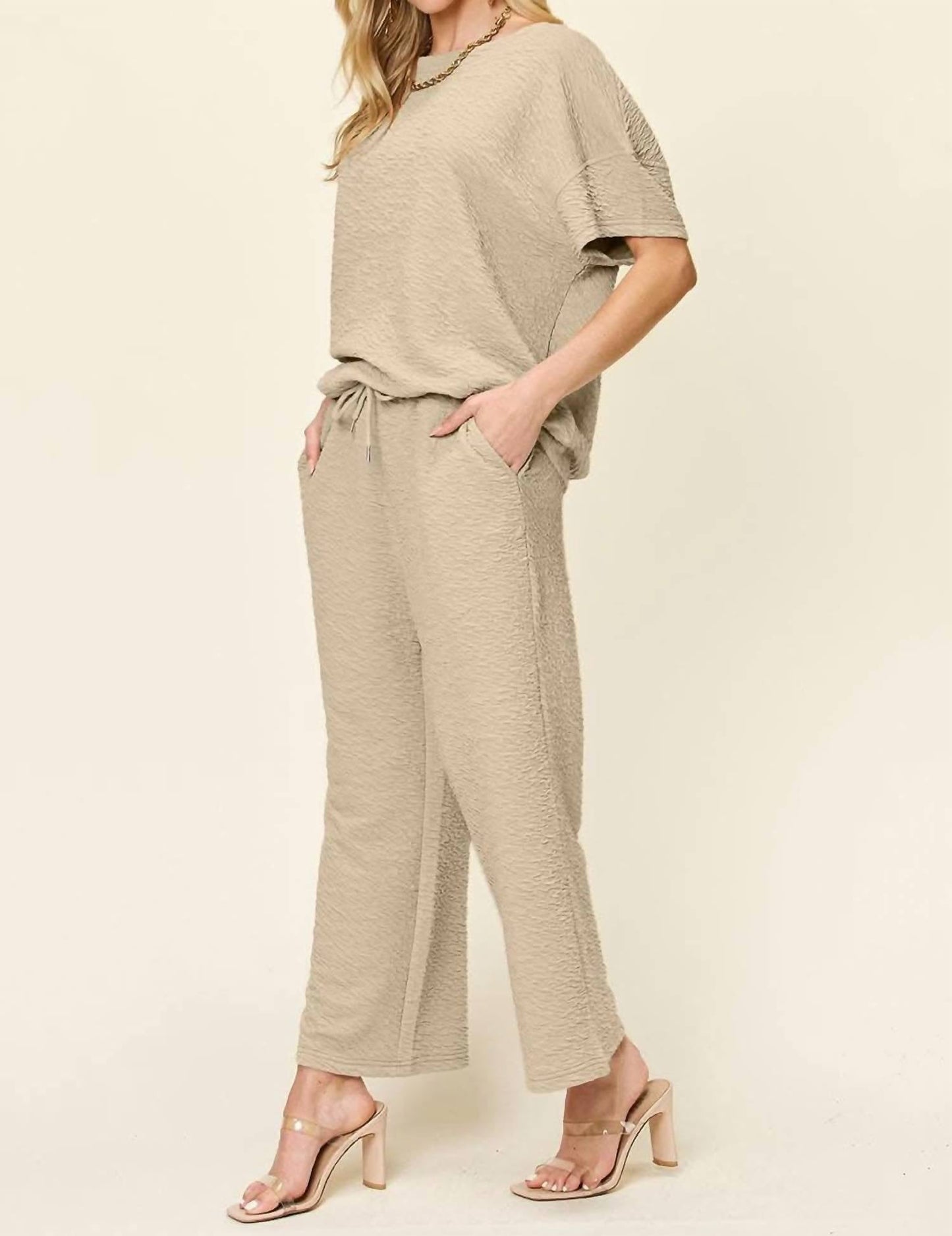 Double Take - Chic Two-piece Top And Pants Set