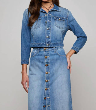 L'Agence - Koda Cropped Denim Jacket