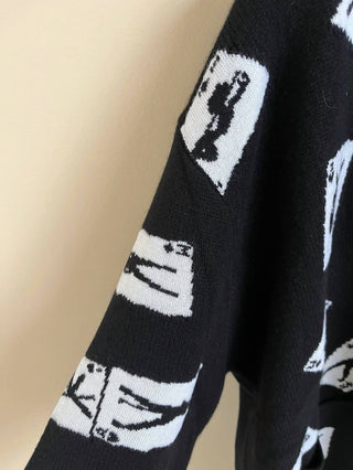 Amiri - Cards Intarsia Cardigan Sweater