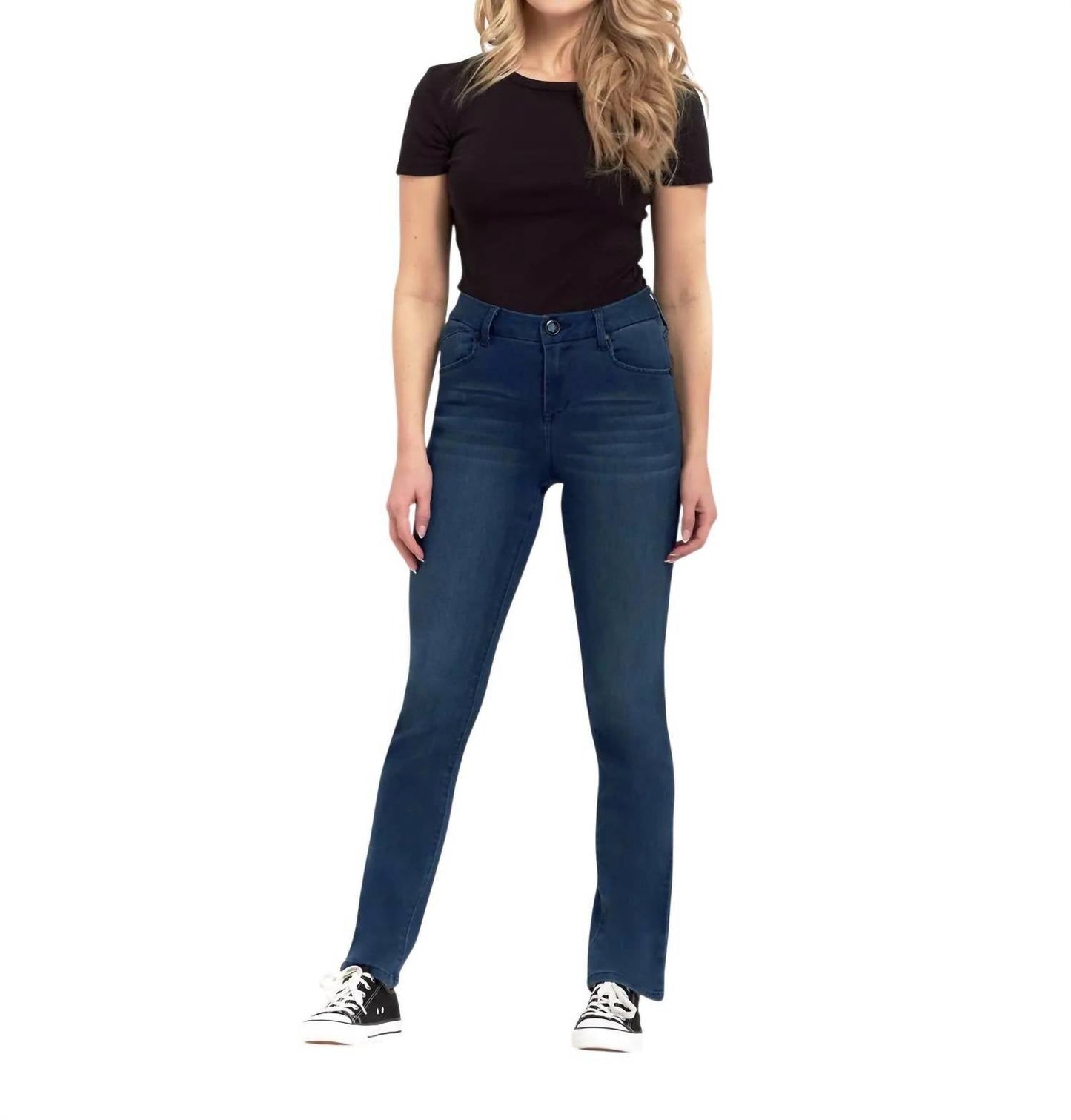 1822 Denim - Sheila Mid-rise Slim Straight Jeans