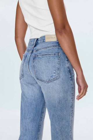 Pistola - Lexi Mid Rise Bowed Straight Jeans