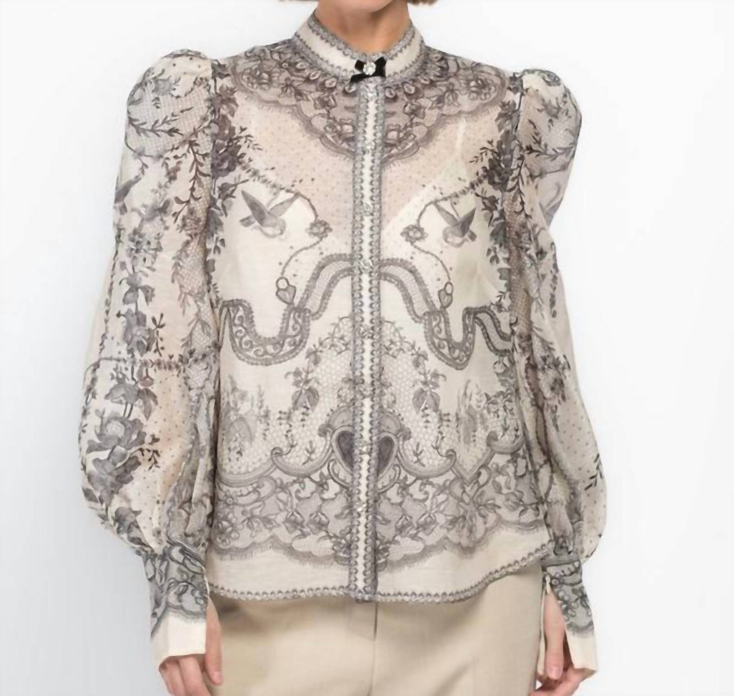 Zimmermann - Crush Body Blouson Sleeves Blouse