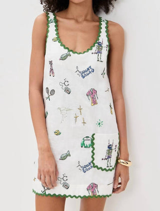 Alemais - Play Embroidered Mini Dress