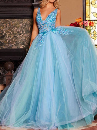 Jovani - Floral Embroidered Bodice Ballgown