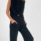 Elan - CREWNECK CAP SLEEVE TWIST TOP