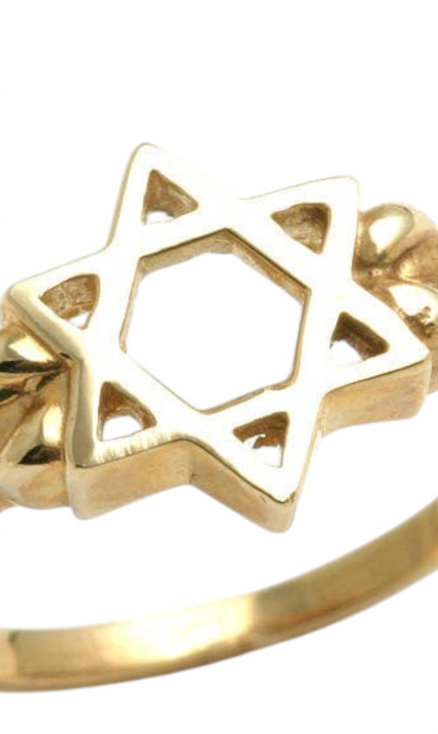 Bareket Fine Jewelry - 14k Yellow Gold Jewish Star Of David Ring
