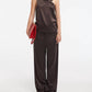 Aeron - Astrid Satin Draped Sleeveles Top