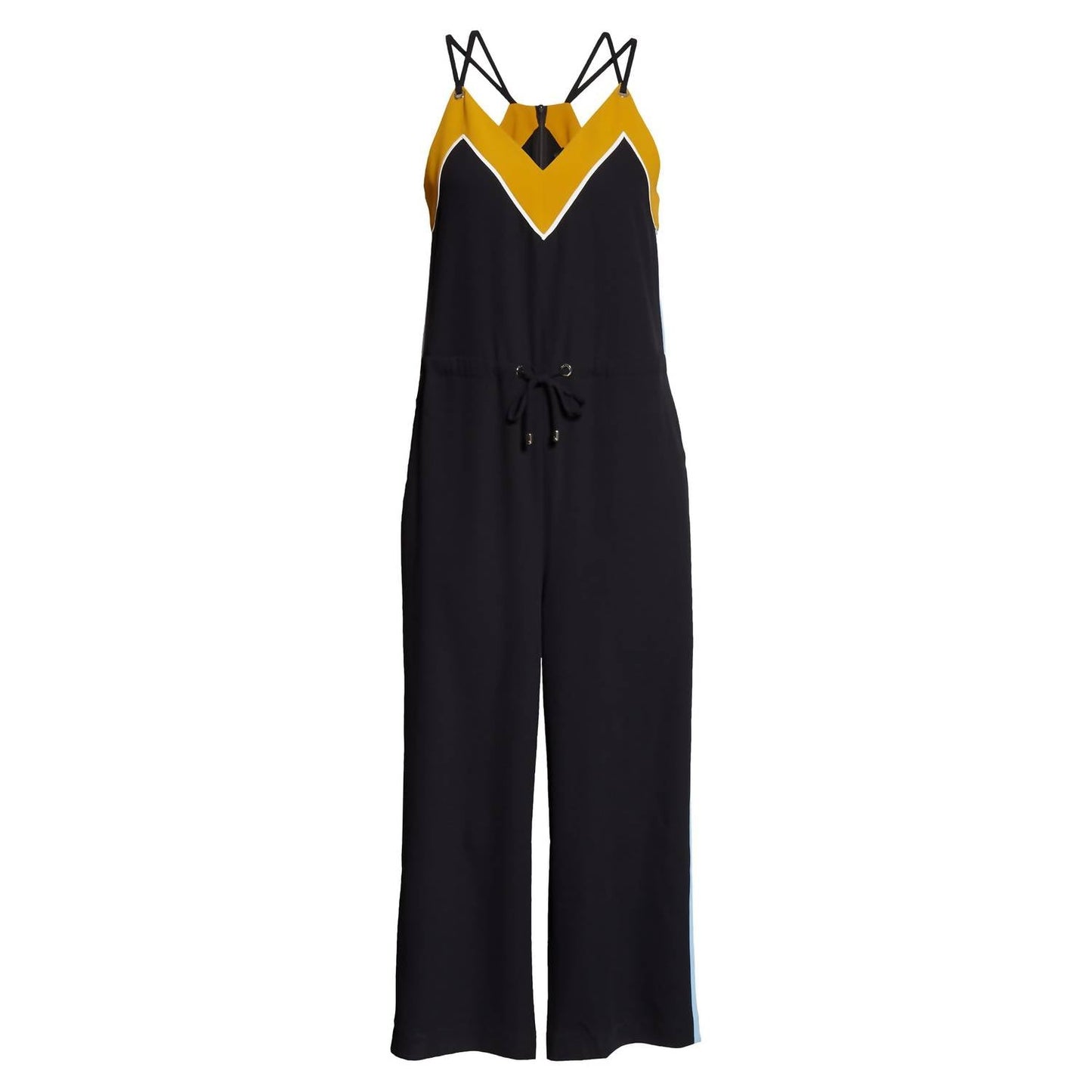 Ted Baker - DARVVA V-NECKLINE DRAWSTRINGS COTTON SLEEVELESS JUMPSUIT