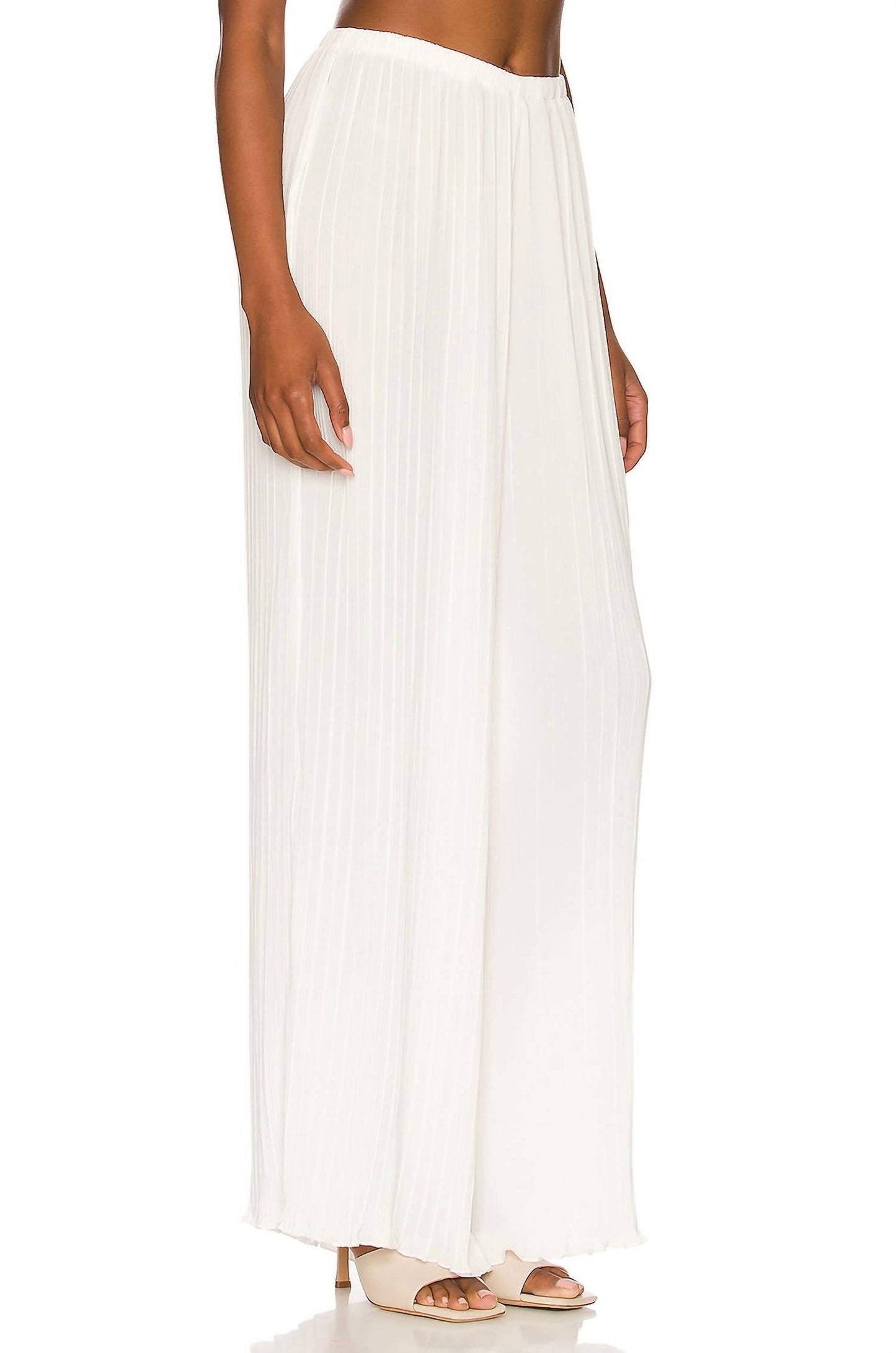 Good American - Plisse Wide Leg Pant
