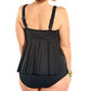 Always For Me - Plus Size Opulent Wrap Tankini Top with Matching Tankini Bottom