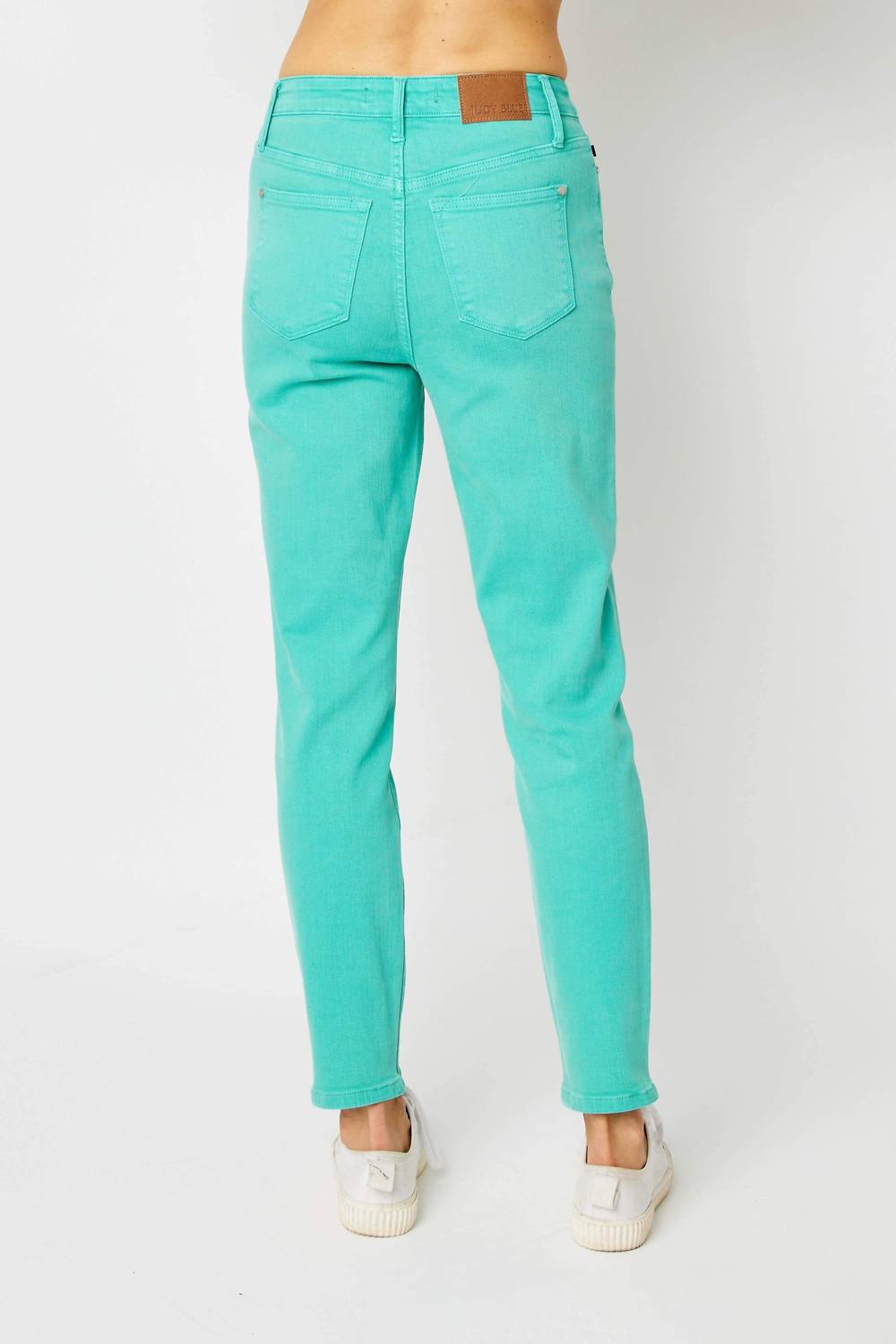 Judy Blue - High Waist Garment Dyed Slim Denim Jeans