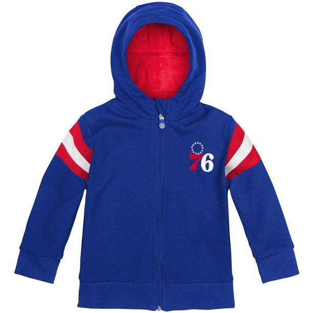 Cubcoats Transforming 2-in-1 Unisex Preschool 76ers Full-Zip Hoodie & Soft Plushie Blue