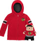 Cubcoats Transforming 2-in-1 Toddler Unisex Preschool Red Chicago Blackhawks Full-Zip Hoodie & Soft Plushie Red