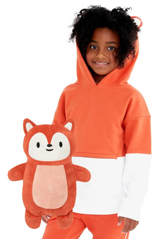 Cubcoats Kids Transforming 2 in 1  Unisex Flynn the Fox 2-in-1 Stuffed Animal Hoodie in Burnt Orange