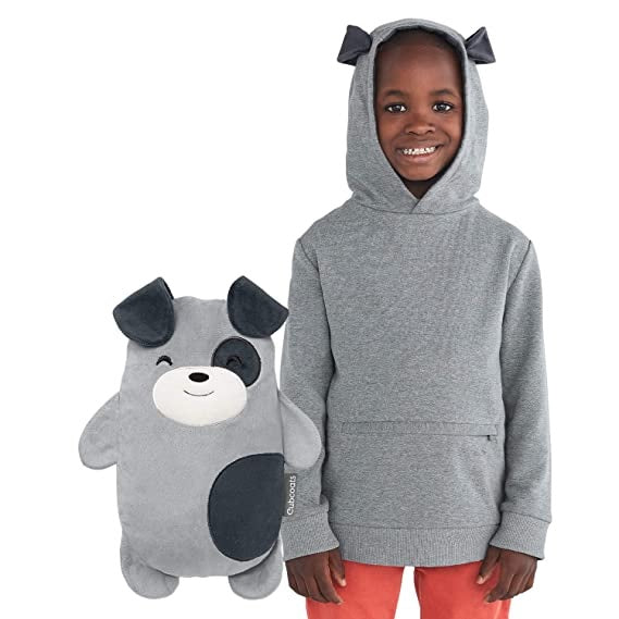 Cubcoats Kids Transforming 2 in 1  Unisex 2-in-1 Pullover Hoodie Gray