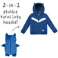 Cubcoats Kids Transforming 2 in 1 Rekka Zip up Unisex Blue