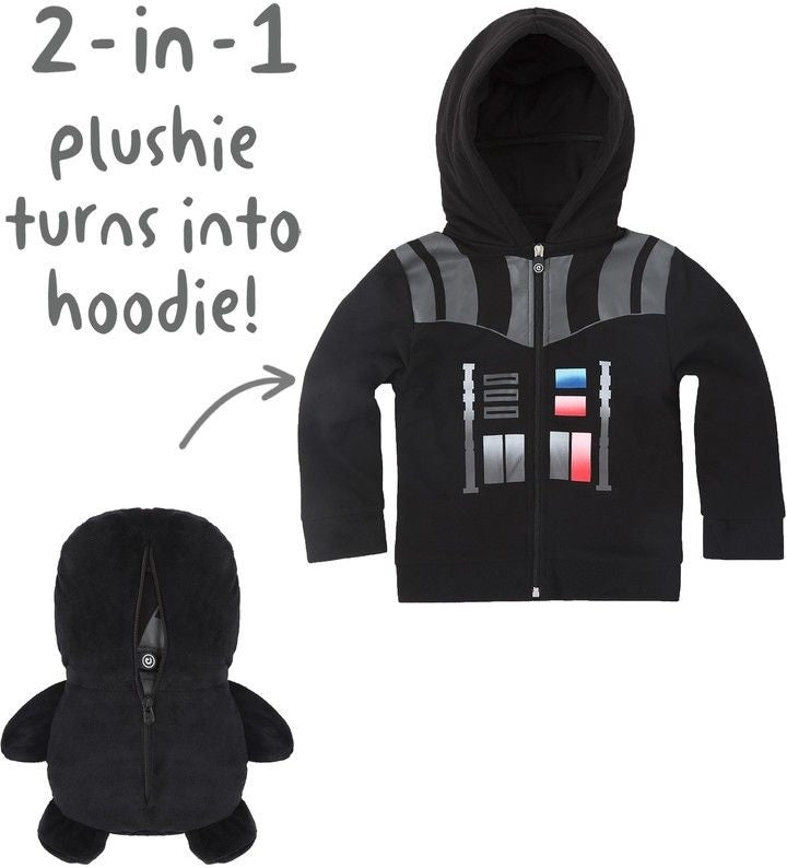 Cubcoats Unisex X Star Wars(TM) Darth Vader 2-in-1 Plush Toy Hoodie Black