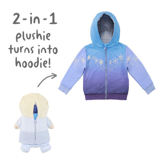 Cubcoats Transforming 2 in 1 X Disney Frozen(TM) Elsa 2-in-1 Stuffed Animal Hoodie Blue
