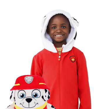 Cubcoats Transforming 2 in 1 Unisex Marshall 2-in-1 Stuffed Animal Hoodie Red