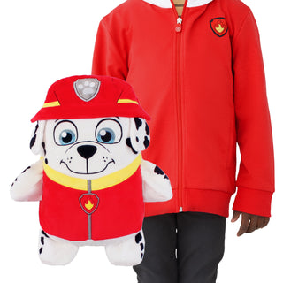Cubcoats Transforming 2 in 1 Unisex Marshall 2-in-1 Stuffed Animal Hoodie Red
