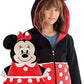 Cubcoats Transforming 2 in 1 Toddler Unisex Disney Minnie Mouse 2-in-1 Stuffed Animal Hoodie Red