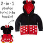 Cubcoats Transforming 2 in 1 Toddler Unisex Disney Minnie Mouse 2-in-1 Stuffed Animal Hoodie Red