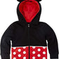 Cubcoats Transforming 2 in 1 Toddler Unisex Disney Minnie Mouse 2-in-1 Stuffed Animal Hoodie Red