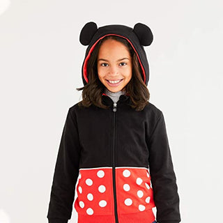 Cubcoats Transforming 2 in 1 Toddler Unisex Disney Minnie Mouse 2-in-1 Stuffed Animal Hoodie Red