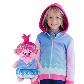 Cubcoats Transforming 2 in 1 Unisex Dream Works Trolls Poppy 2-in-1 Stuffed Animal Hoodie Blue