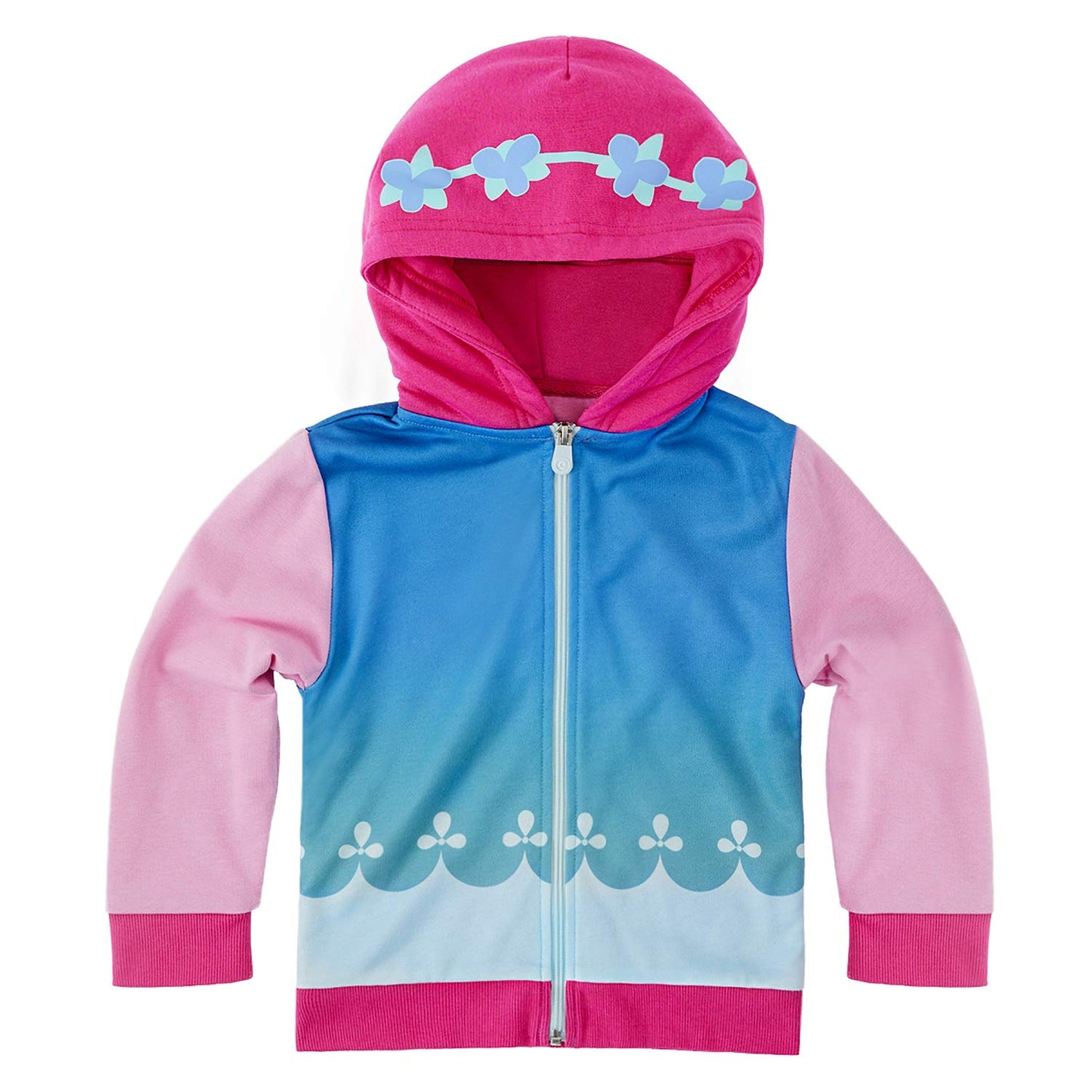 Cubcoats Transforming 2 in 1 Unisex Dream Works Trolls Poppy 2-in-1 Stuffed Animal Hoodie Blue