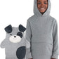 Cubcoats Kids Toddler and Big Pimm the Puppy 2-in-1 Stuffed Animal Hoodie Grey Size 8