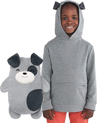 Cubcoats Kids Toddler and Big Pimm the Puppy 2-in-1 Stuffed Animal Hoodie Grey Size 8