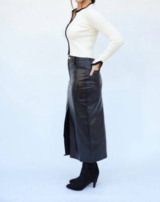 Falcon Park - Lilliana Faux Leather Maxi Skirt