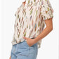 Ciebon - Lissa Shirred Sleeve Metallic Blouse