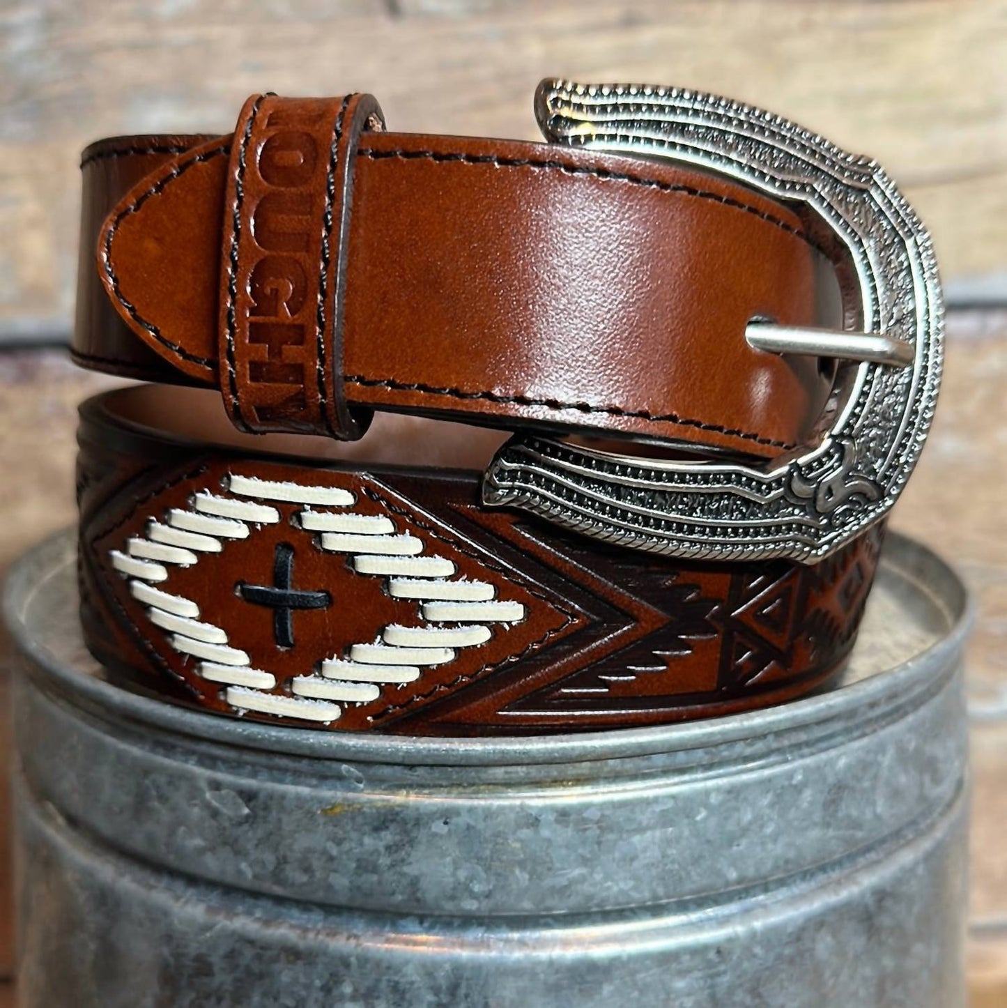 Hooey - Men's Choctaw Aztec Embossed Belt