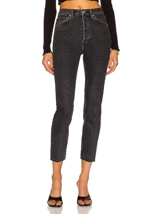 Re/Done - Women's High Rise Ankle Crop Jeans