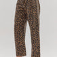 Entro - Leopard Print Barrel Leg Jeans